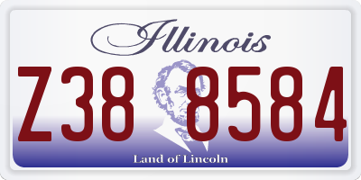 IL license plate Z388584