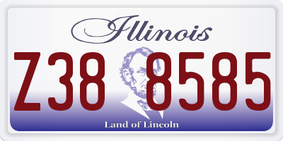 IL license plate Z388585