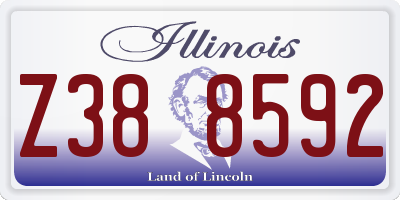 IL license plate Z388592