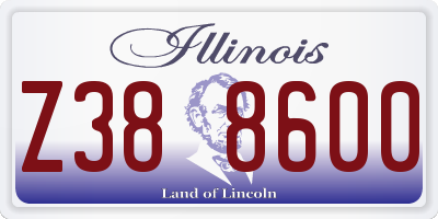 IL license plate Z388600