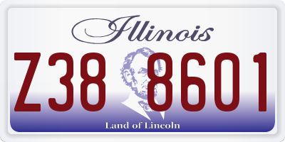 IL license plate Z388601