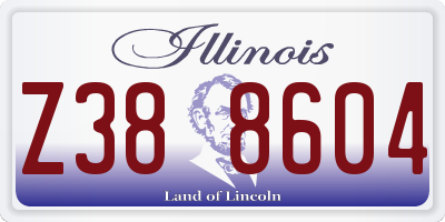 IL license plate Z388604