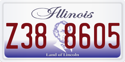 IL license plate Z388605