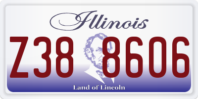 IL license plate Z388606