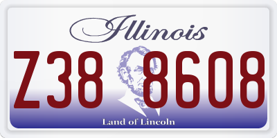 IL license plate Z388608