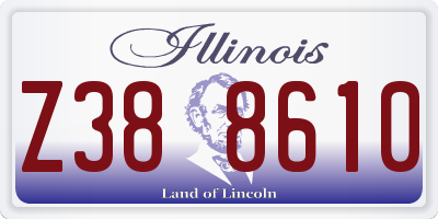 IL license plate Z388610