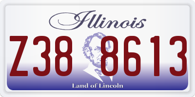 IL license plate Z388613