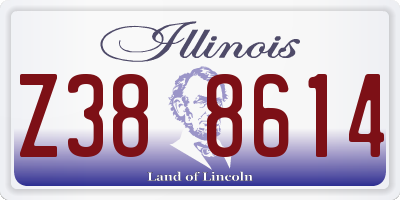 IL license plate Z388614