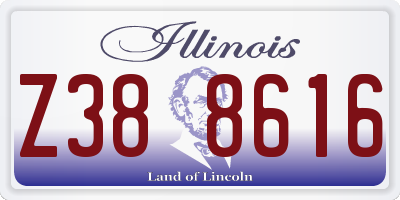 IL license plate Z388616