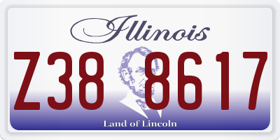 IL license plate Z388617