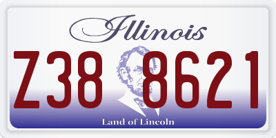IL license plate Z388621