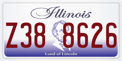 IL license plate Z388626