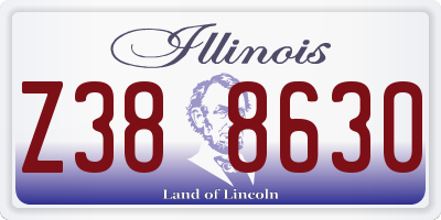 IL license plate Z388630