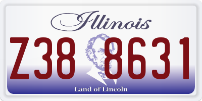 IL license plate Z388631