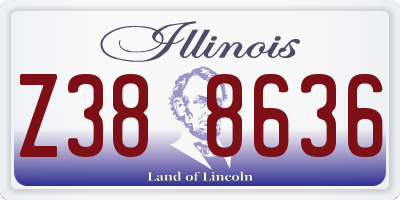 IL license plate Z388636
