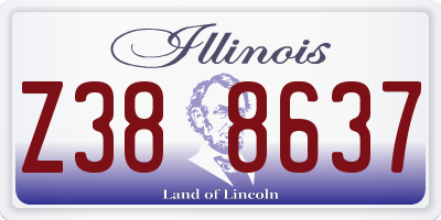 IL license plate Z388637