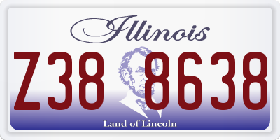 IL license plate Z388638