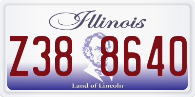 IL license plate Z388640
