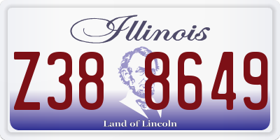 IL license plate Z388649