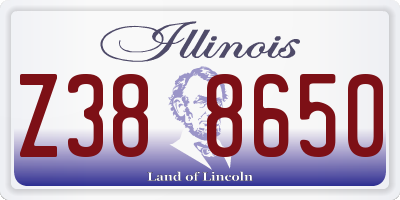 IL license plate Z388650