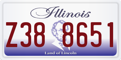 IL license plate Z388651