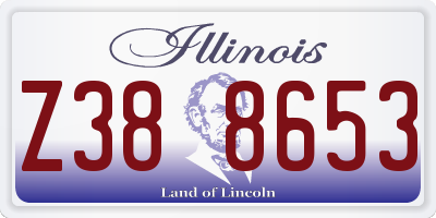 IL license plate Z388653