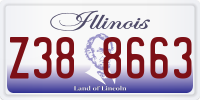 IL license plate Z388663