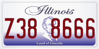 IL license plate Z388666