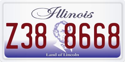 IL license plate Z388668