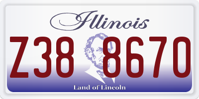 IL license plate Z388670