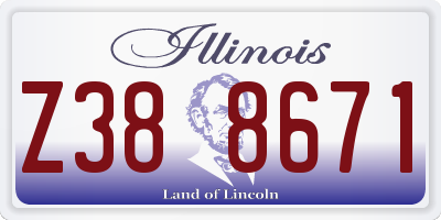 IL license plate Z388671