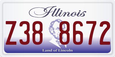 IL license plate Z388672