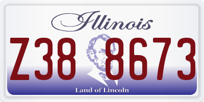 IL license plate Z388673