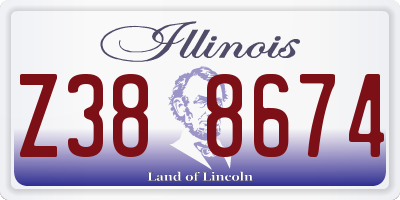 IL license plate Z388674
