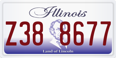 IL license plate Z388677
