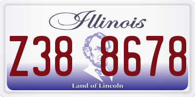 IL license plate Z388678