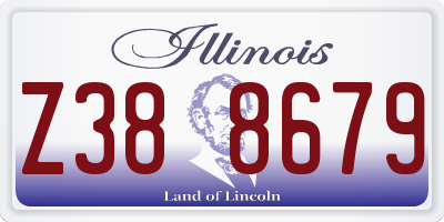 IL license plate Z388679