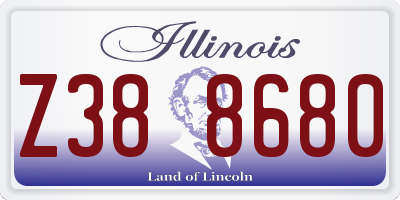 IL license plate Z388680