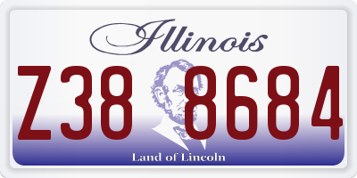 IL license plate Z388684
