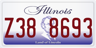 IL license plate Z388693