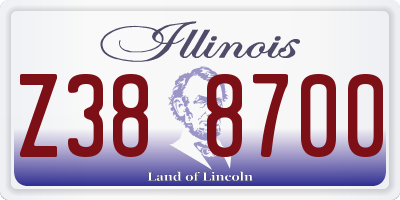 IL license plate Z388700