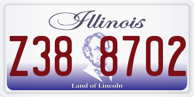 IL license plate Z388702