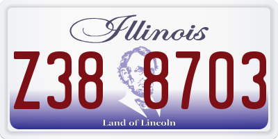 IL license plate Z388703