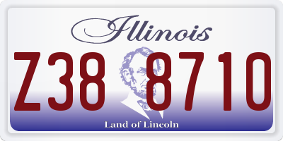 IL license plate Z388710