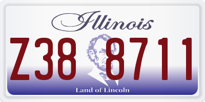 IL license plate Z388711