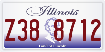 IL license plate Z388712