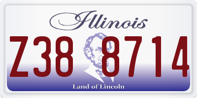 IL license plate Z388714