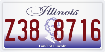 IL license plate Z388716
