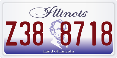 IL license plate Z388718