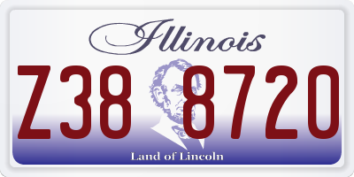 IL license plate Z388720